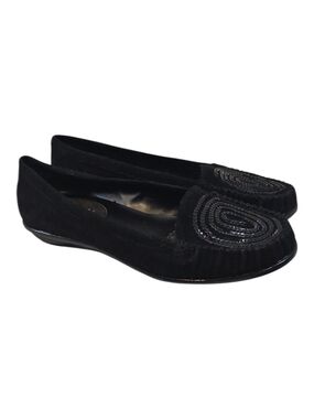 Markon Jo Black Sequin Suede Loafers Sizw 8.5W